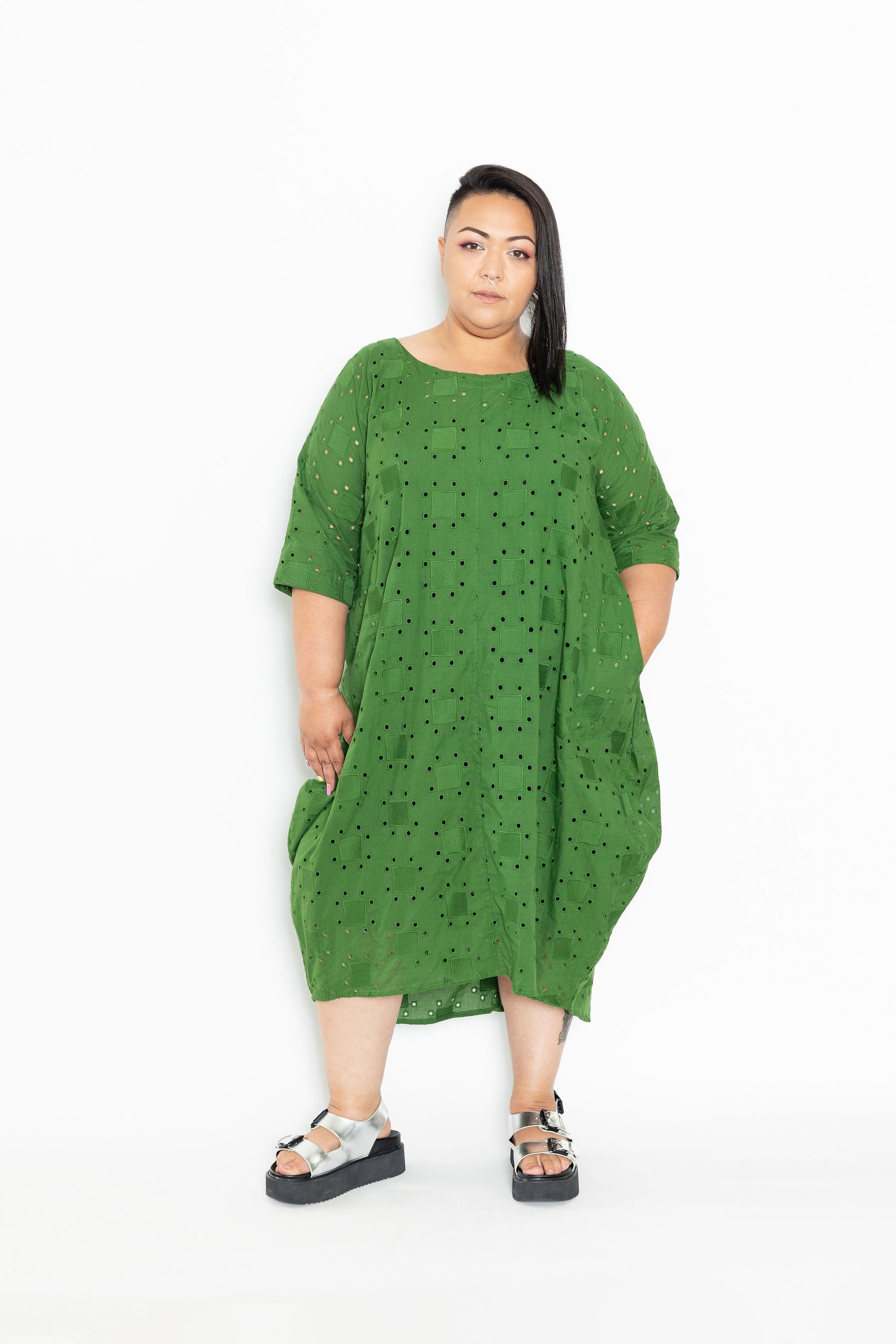 Outlet - last One Size M - Sam Dress! - Leaf Green