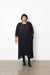 Last One Size Large - Long Tuck Hem Dress! - Black