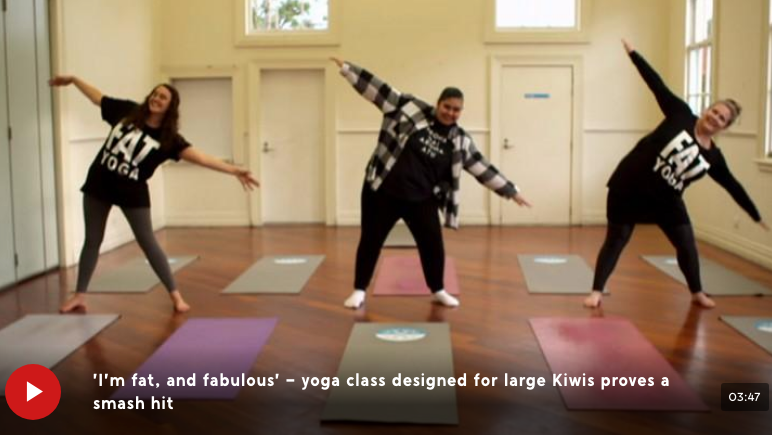 FAT YOGA feature on TVNZ Seven Sharp