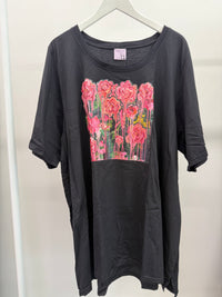 Base Tee - Drip Floral Print