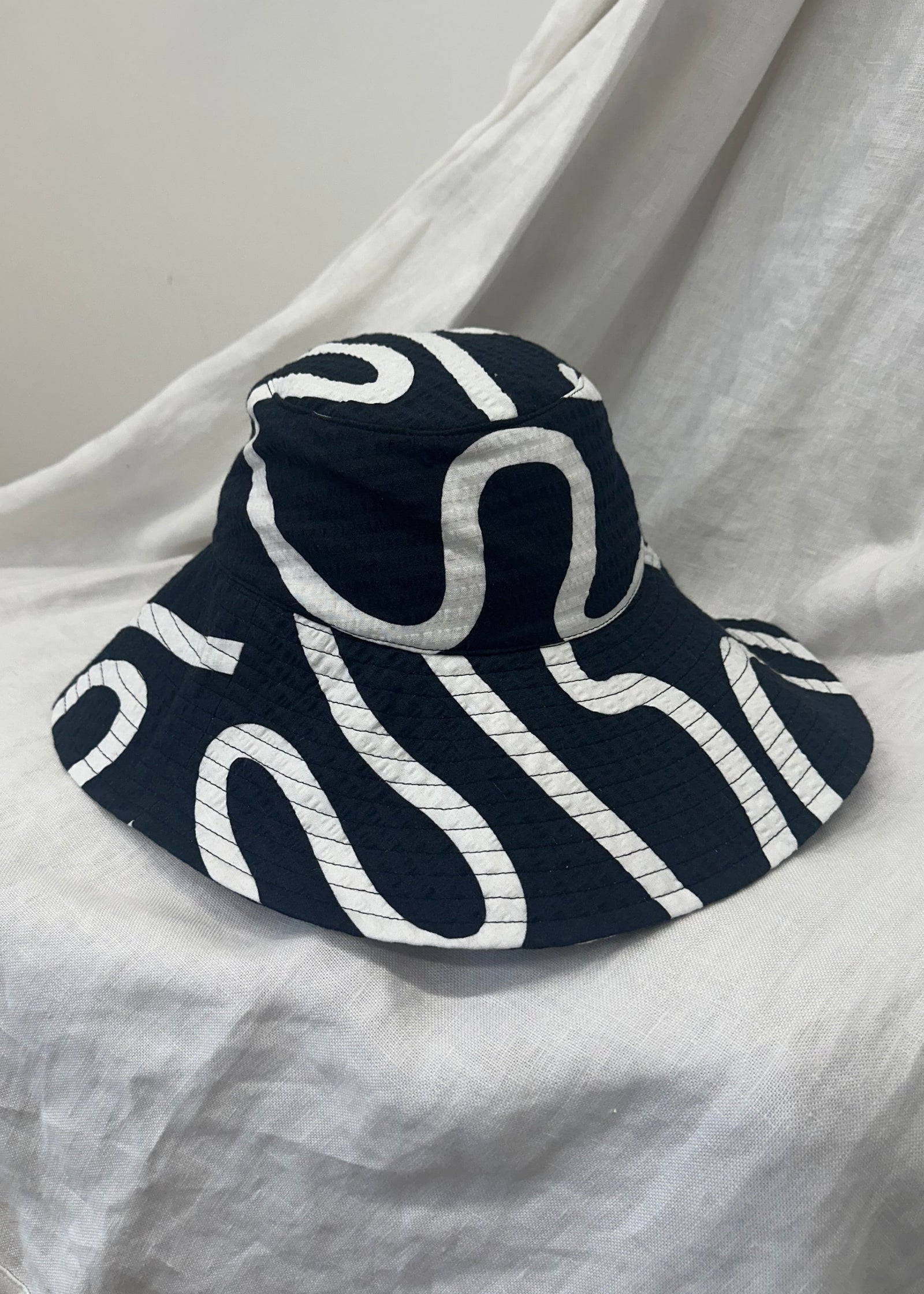 Sun Hat - Squiggle Print