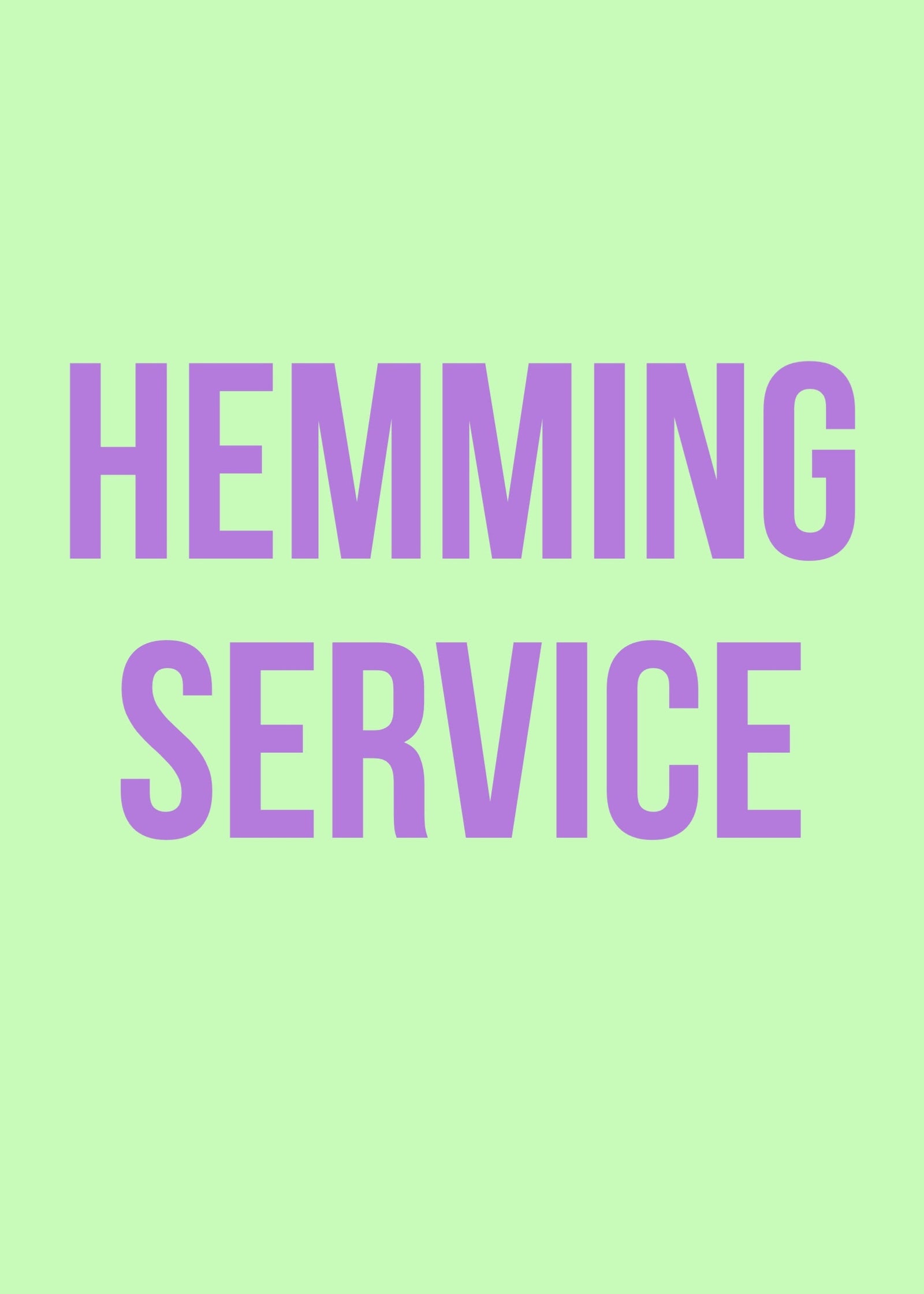 Hemming Service