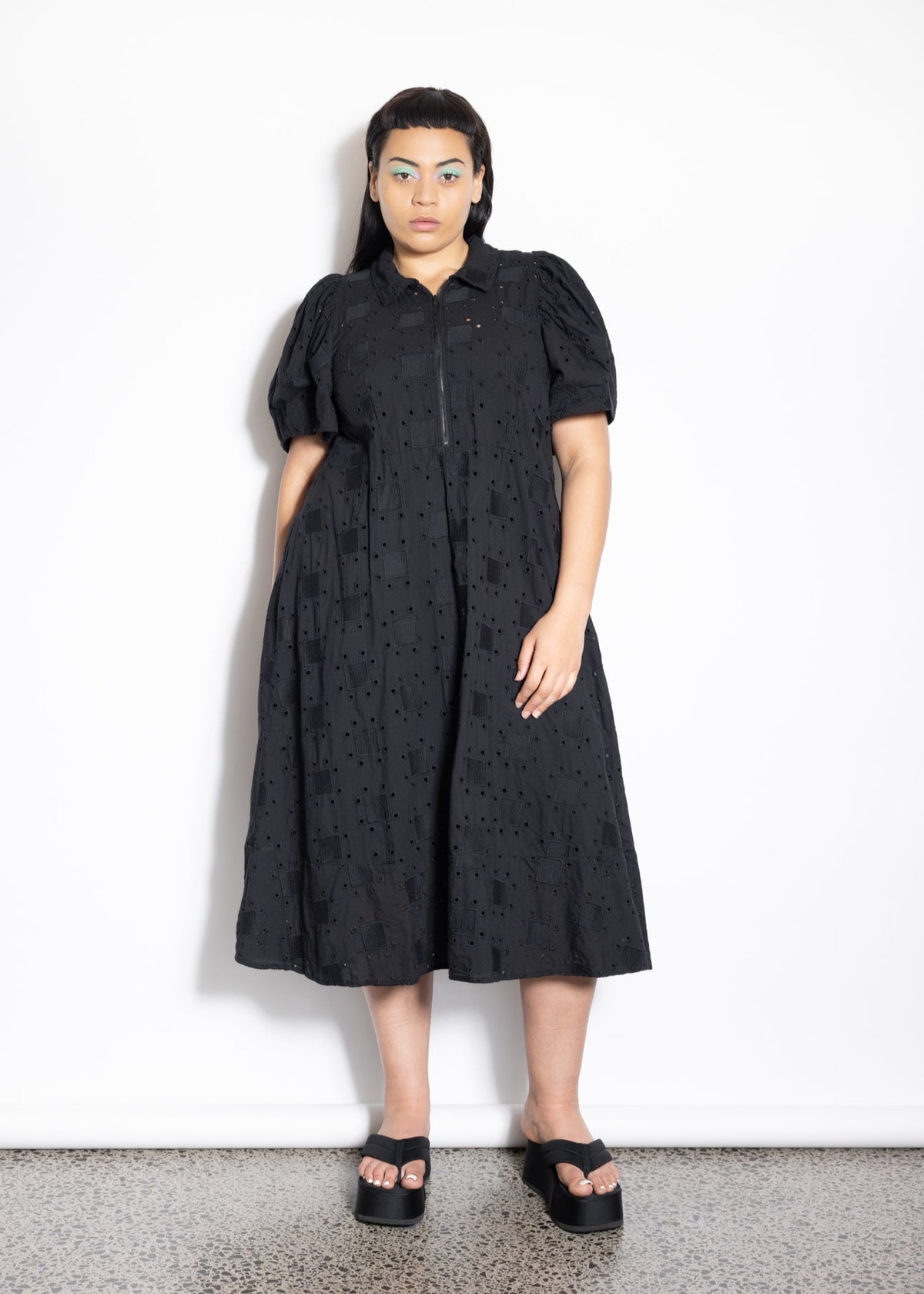 Last One Size 3XL - Zippy Dress - Black Circles