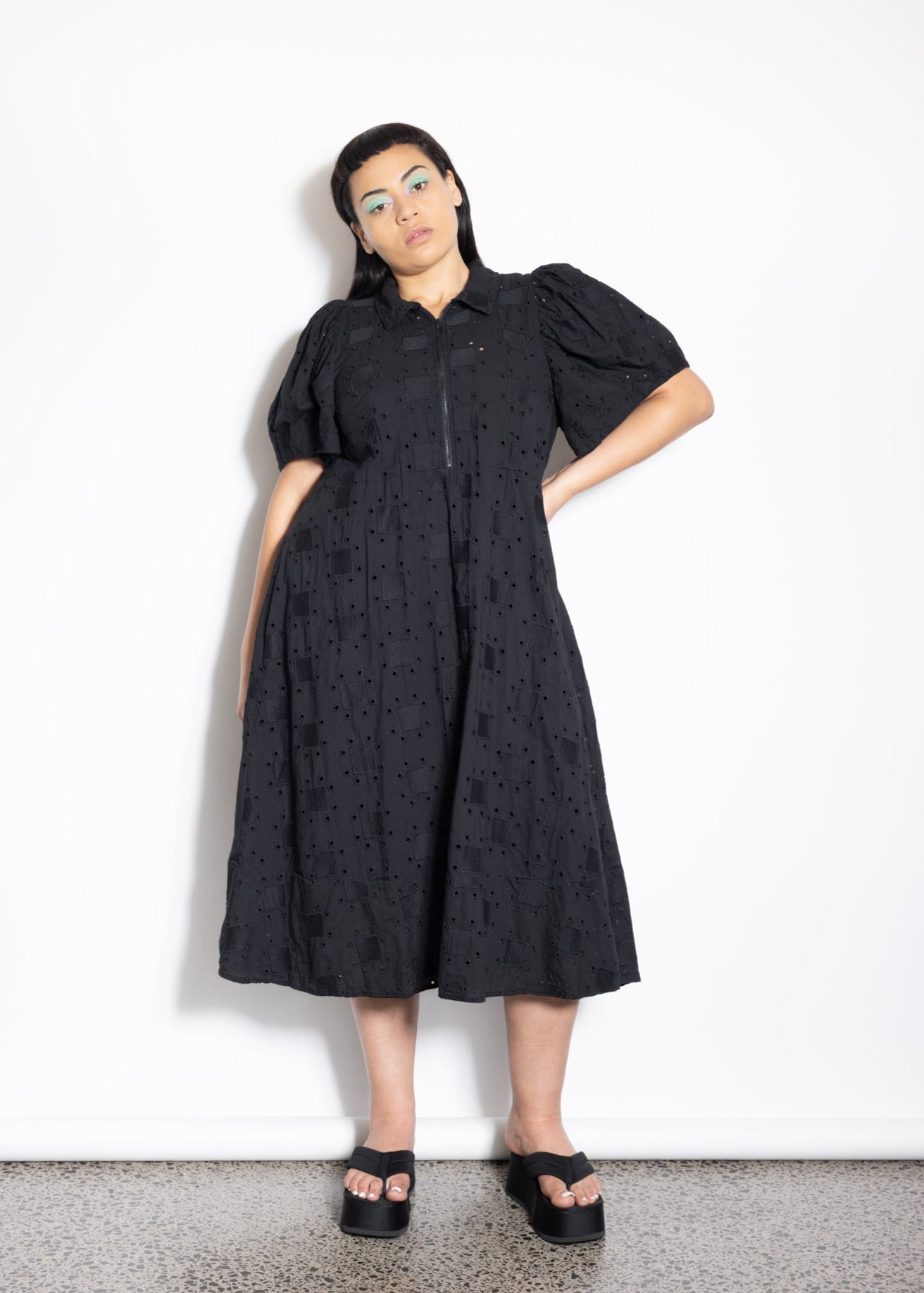 Last One Size 3XL - Zippy Dress - Black Circles