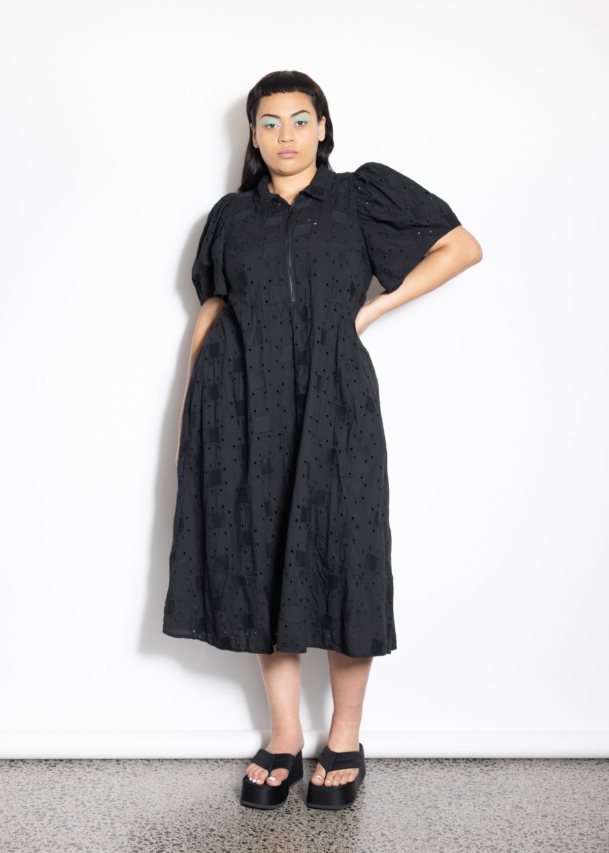 Last One Size 3XL - Zippy Dress - Black Circles