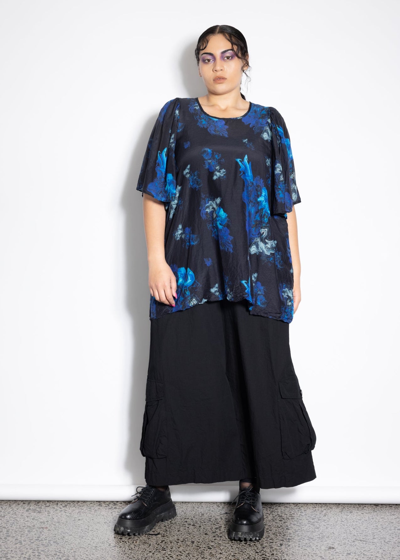 Flounce Top - Blue Orchid