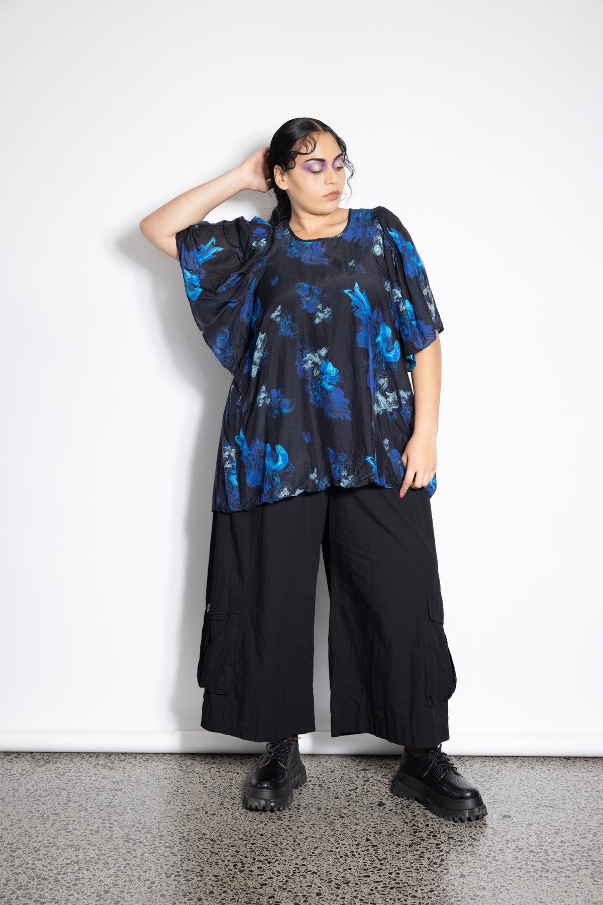 Flounce Top - Blue Orchid