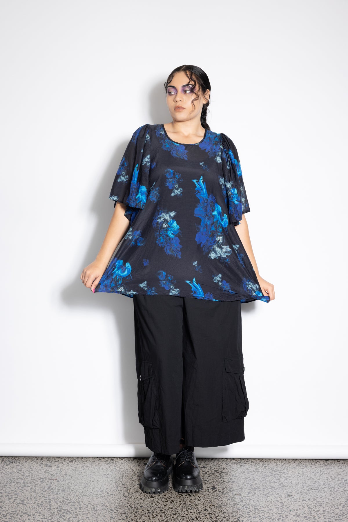 Flounce Top - Blue Orchid