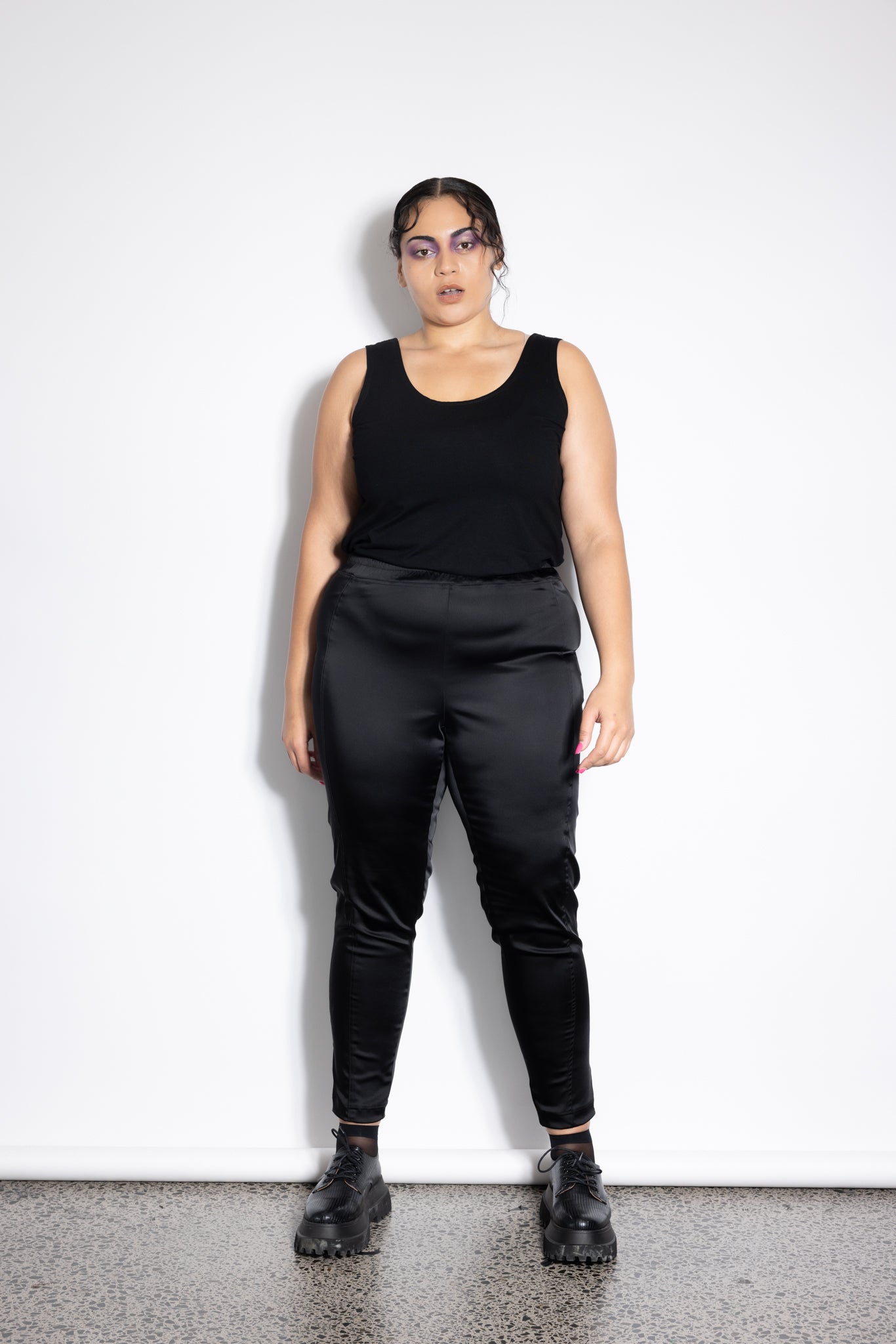 Unity Pants - Black Satin