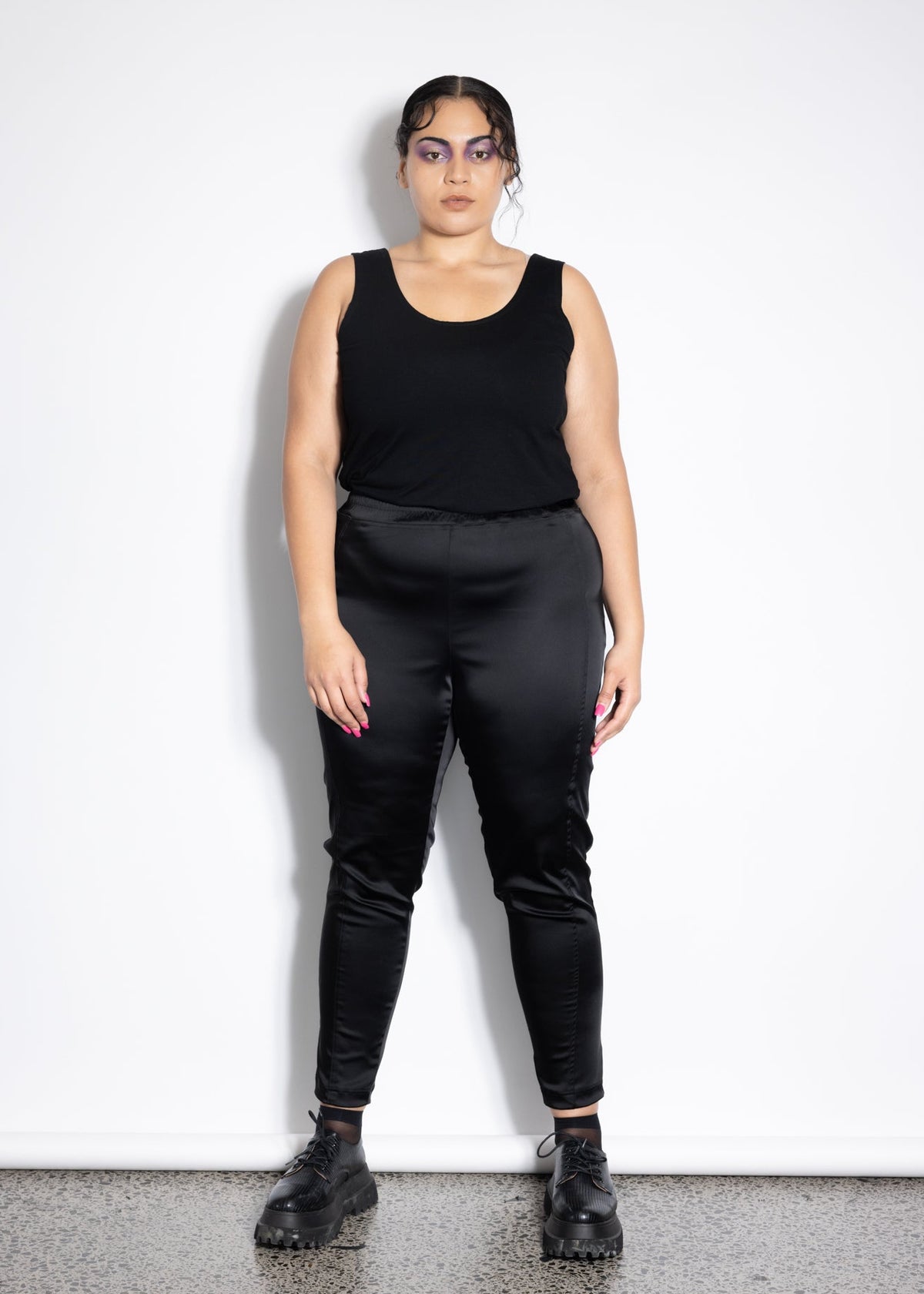 Unity Pants - Black Satin