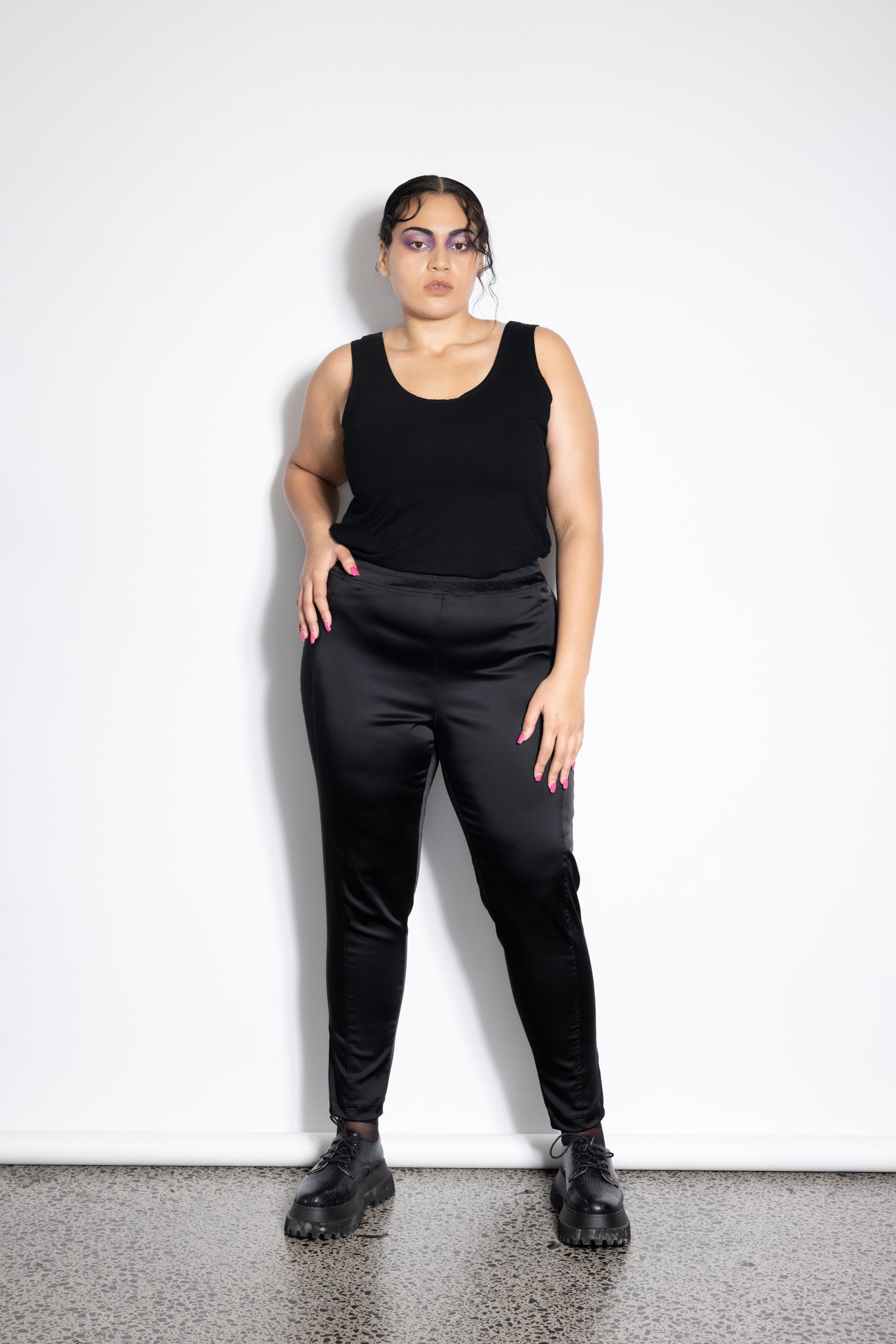 Unity Pants - Black Satin