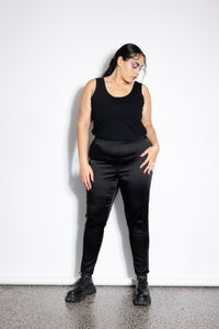 Unity Pants - Black Satin