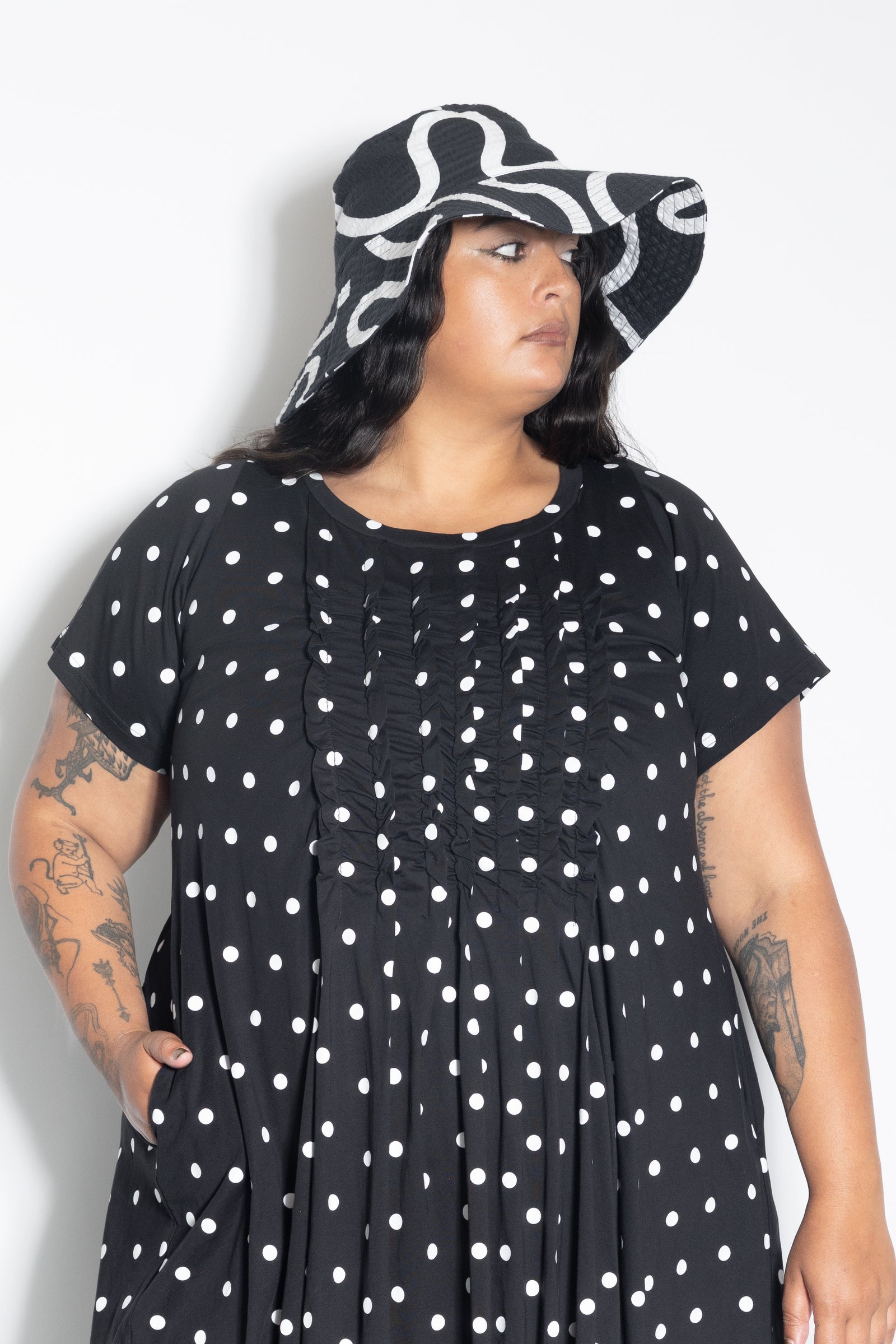 Sun Hat - Squiggle Print