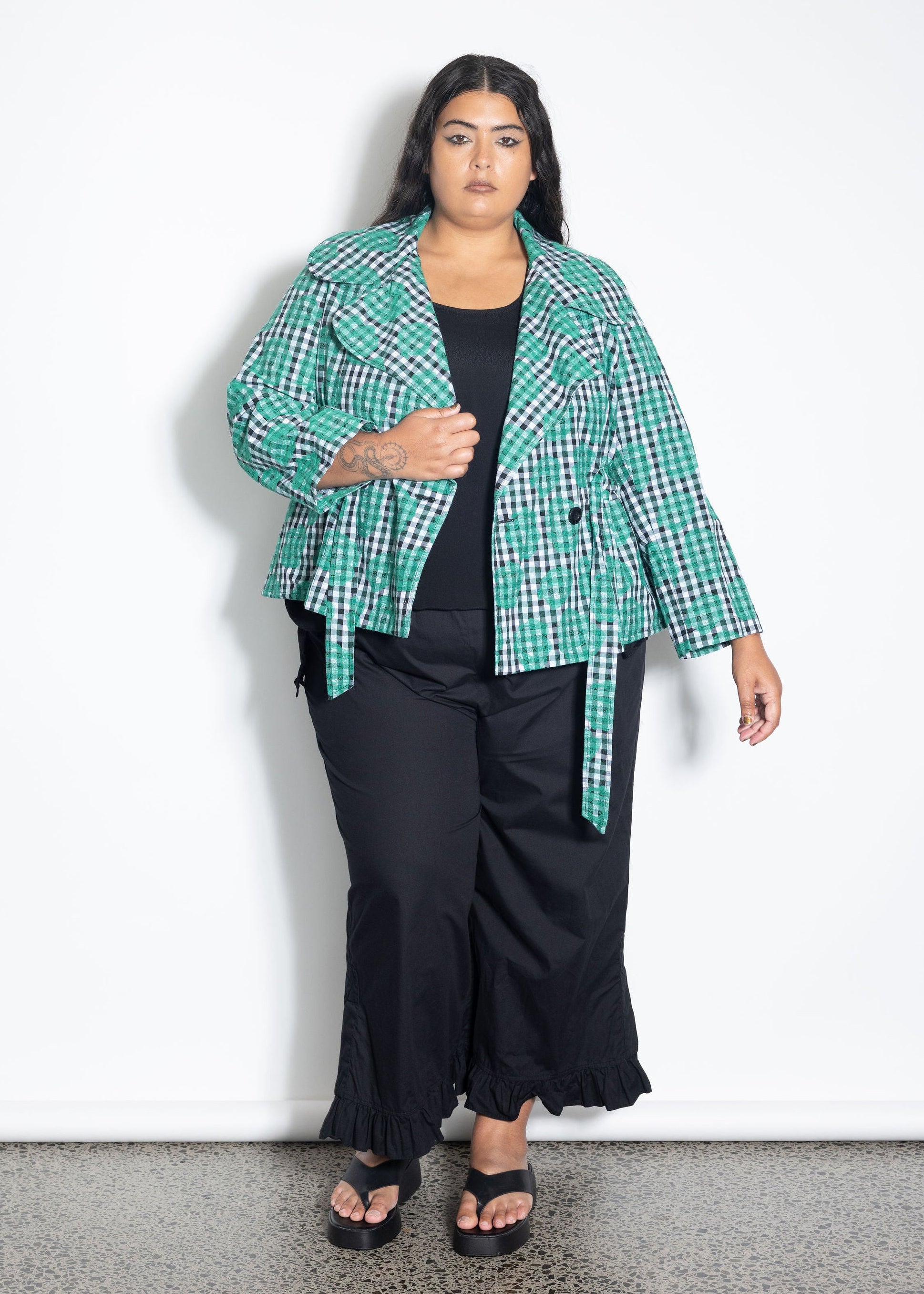 Rose Trench - Gingham