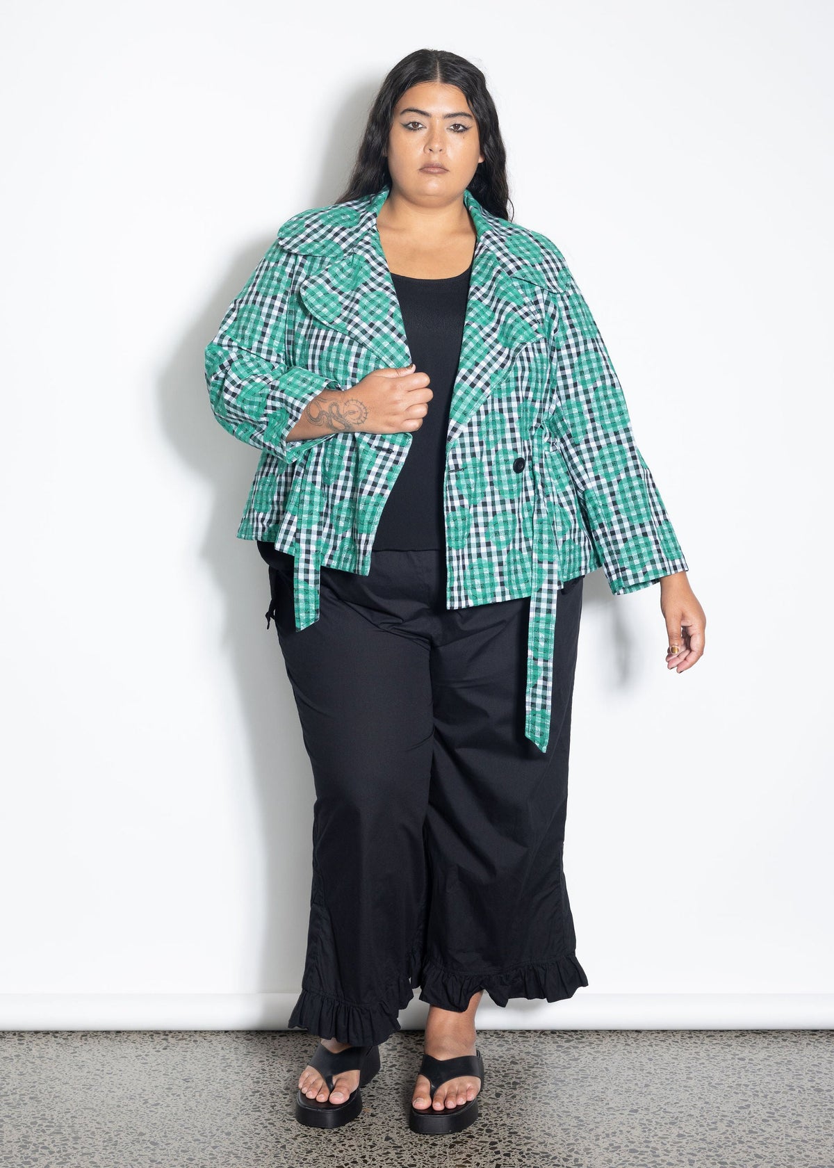 Rose Trench - Gingham