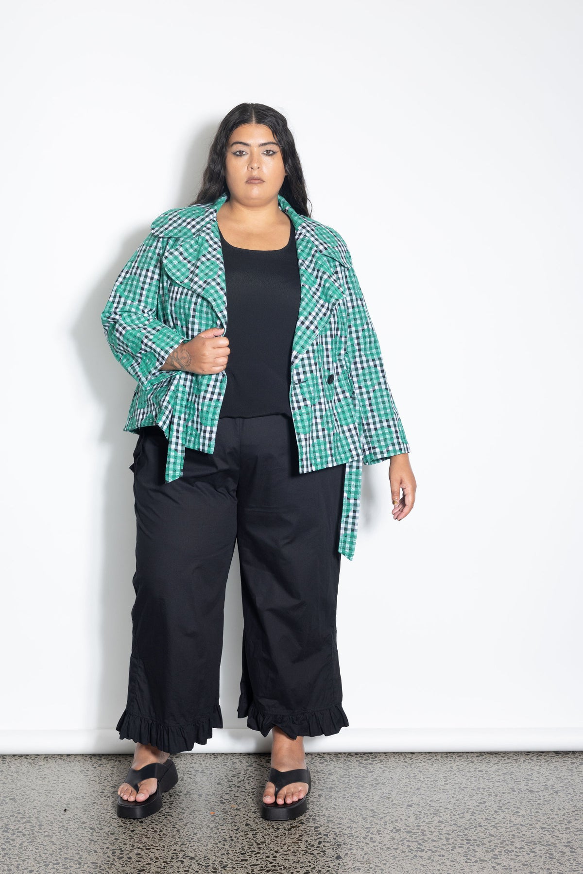 Rose Trench - Gingham