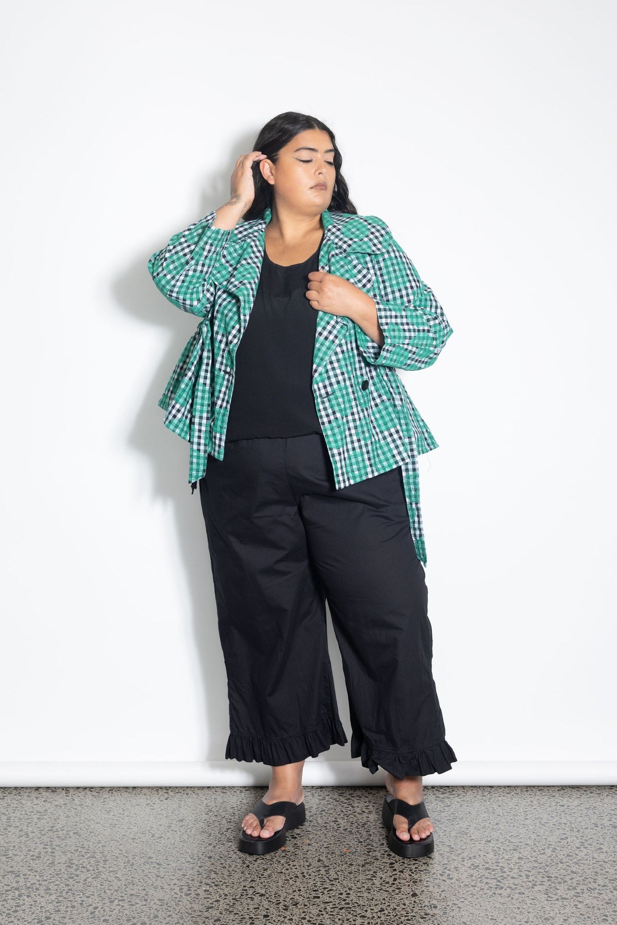 Rose Trench - Gingham