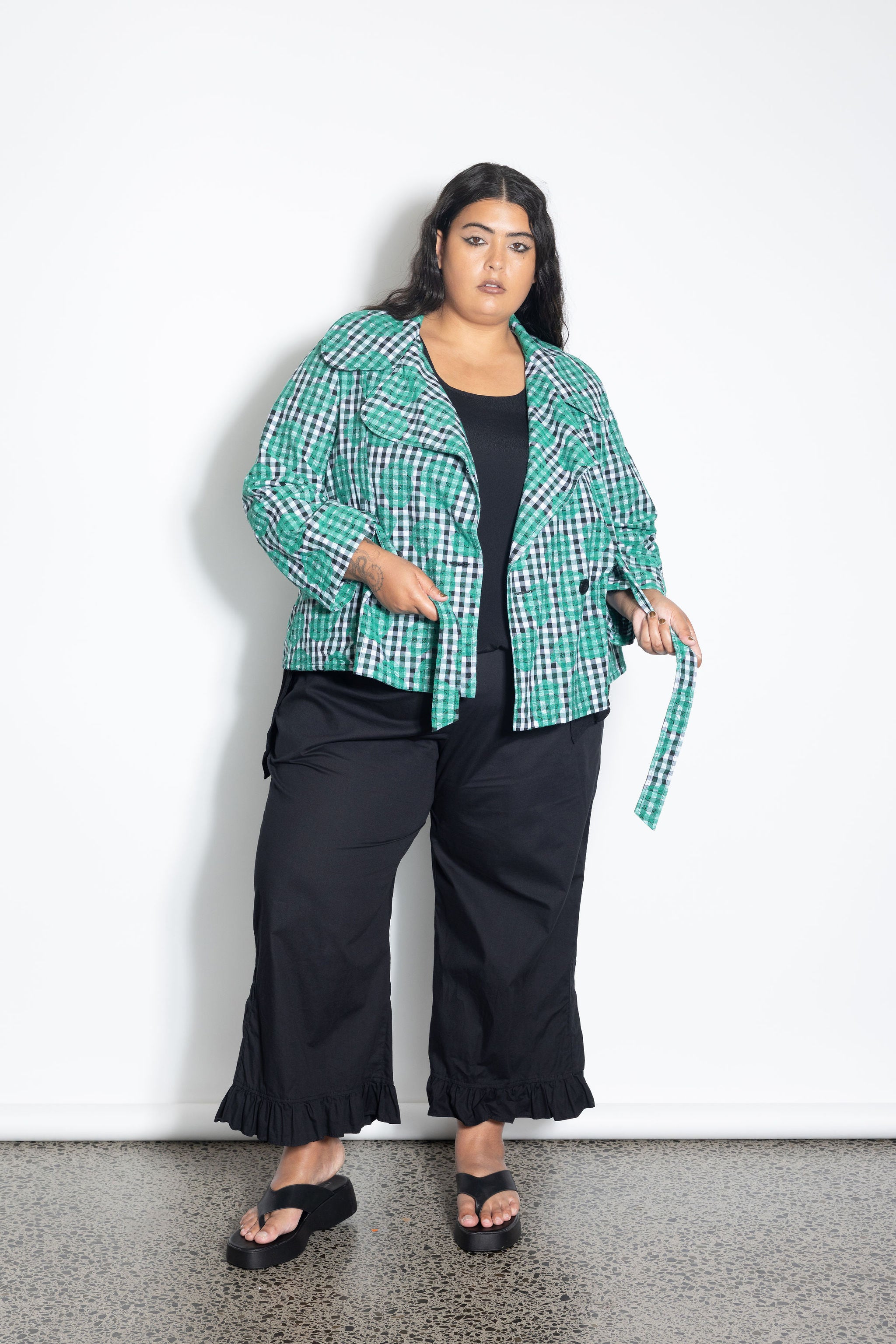 Rose Trench - Gingham