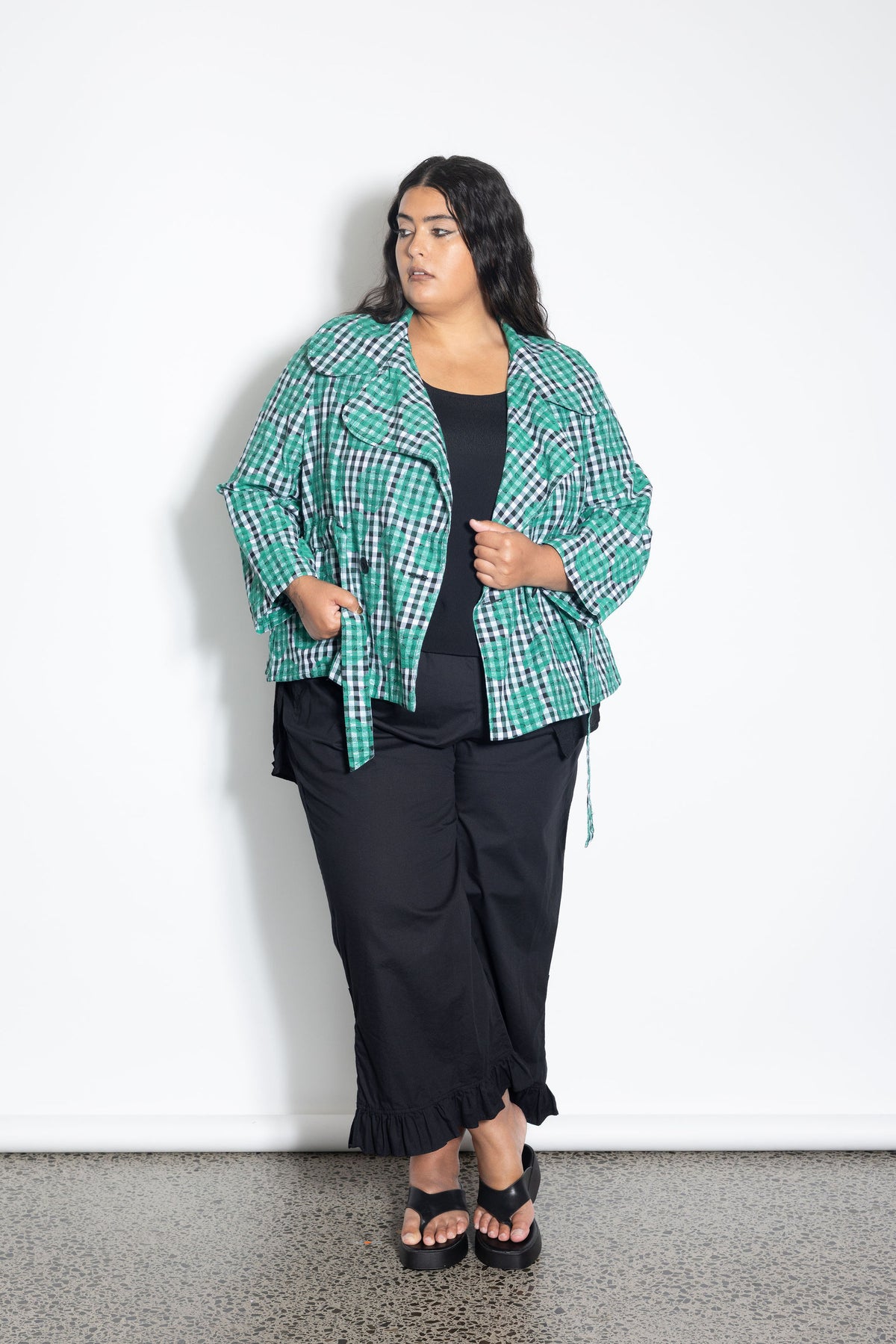 Rose Trench - Gingham