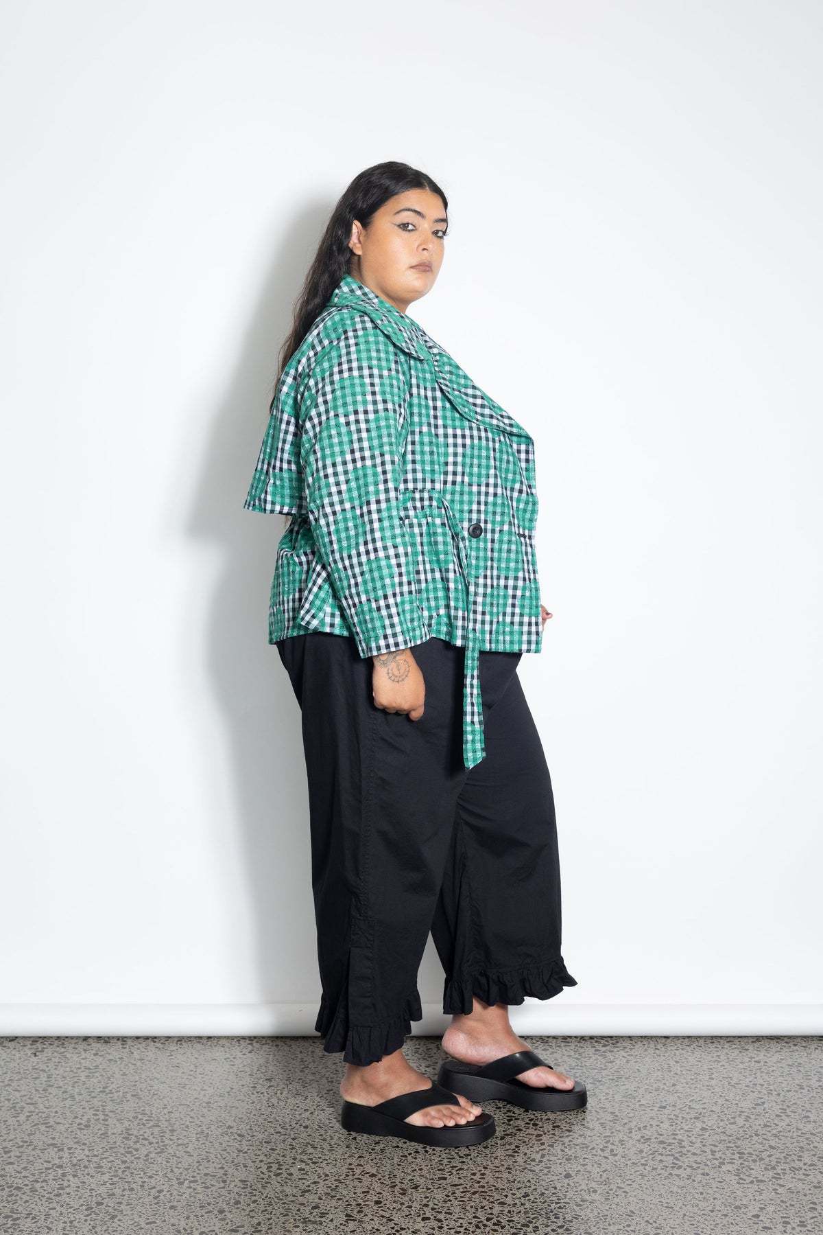 Rose Trench - Gingham