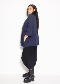 Vita Tee - Navy Glitch Print