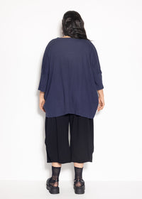 Vita Tee - Navy Glitch Print