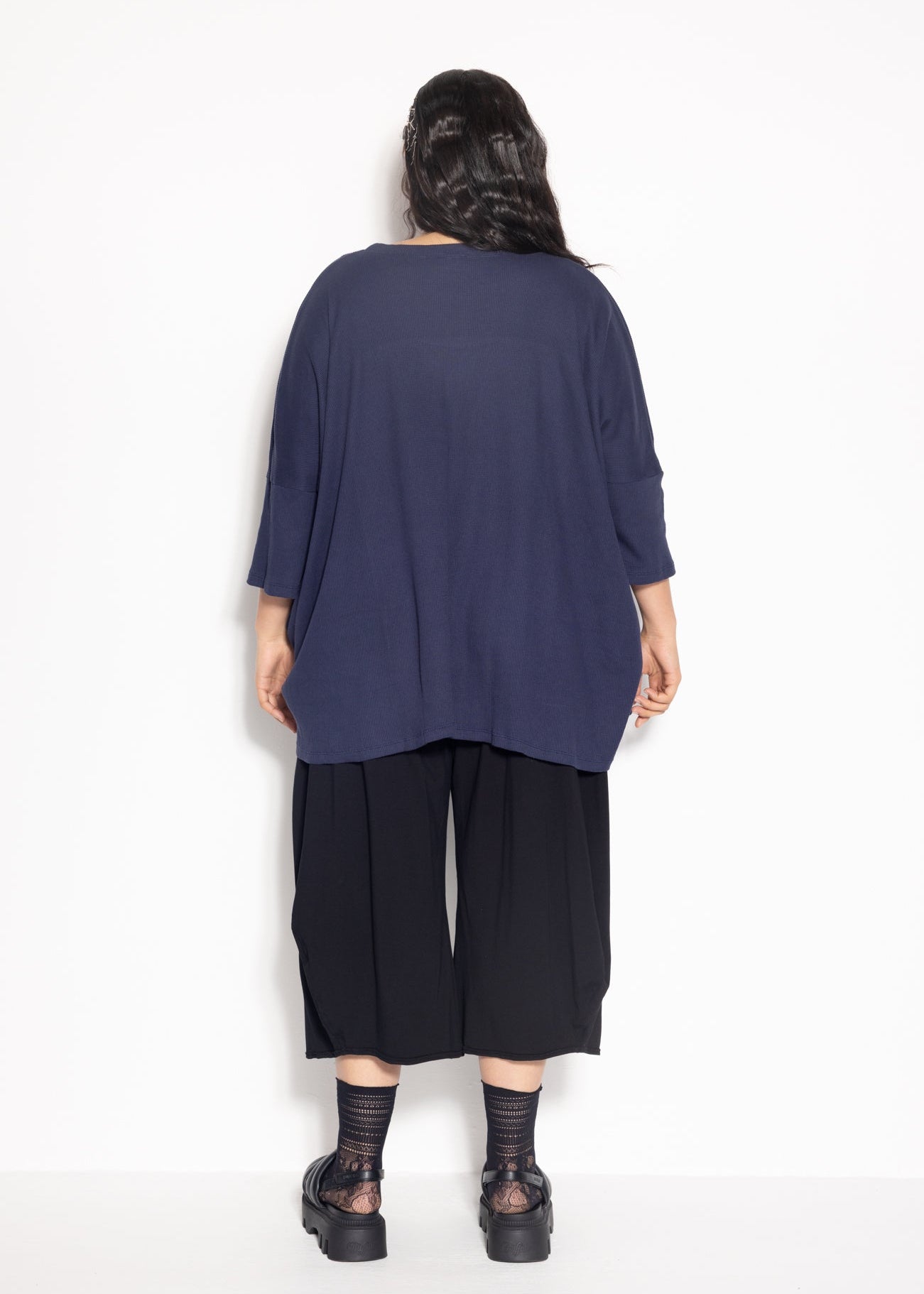 Vita Tee - Navy Glitch Print