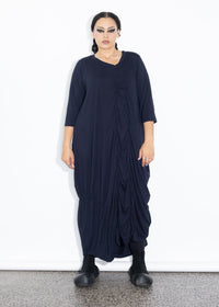 Marley Dress - Navy Merino