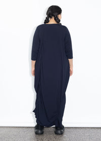 Marley Dress - Navy Merino