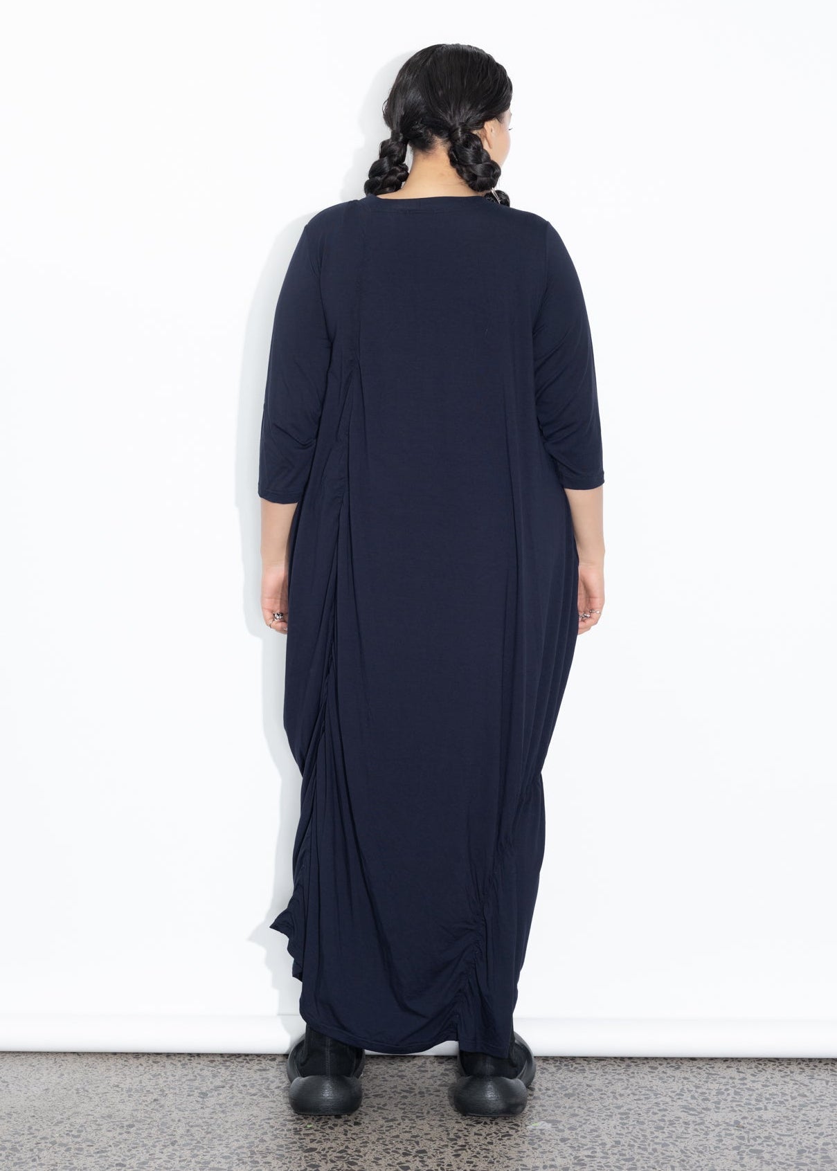Marley Dress - Navy Merino