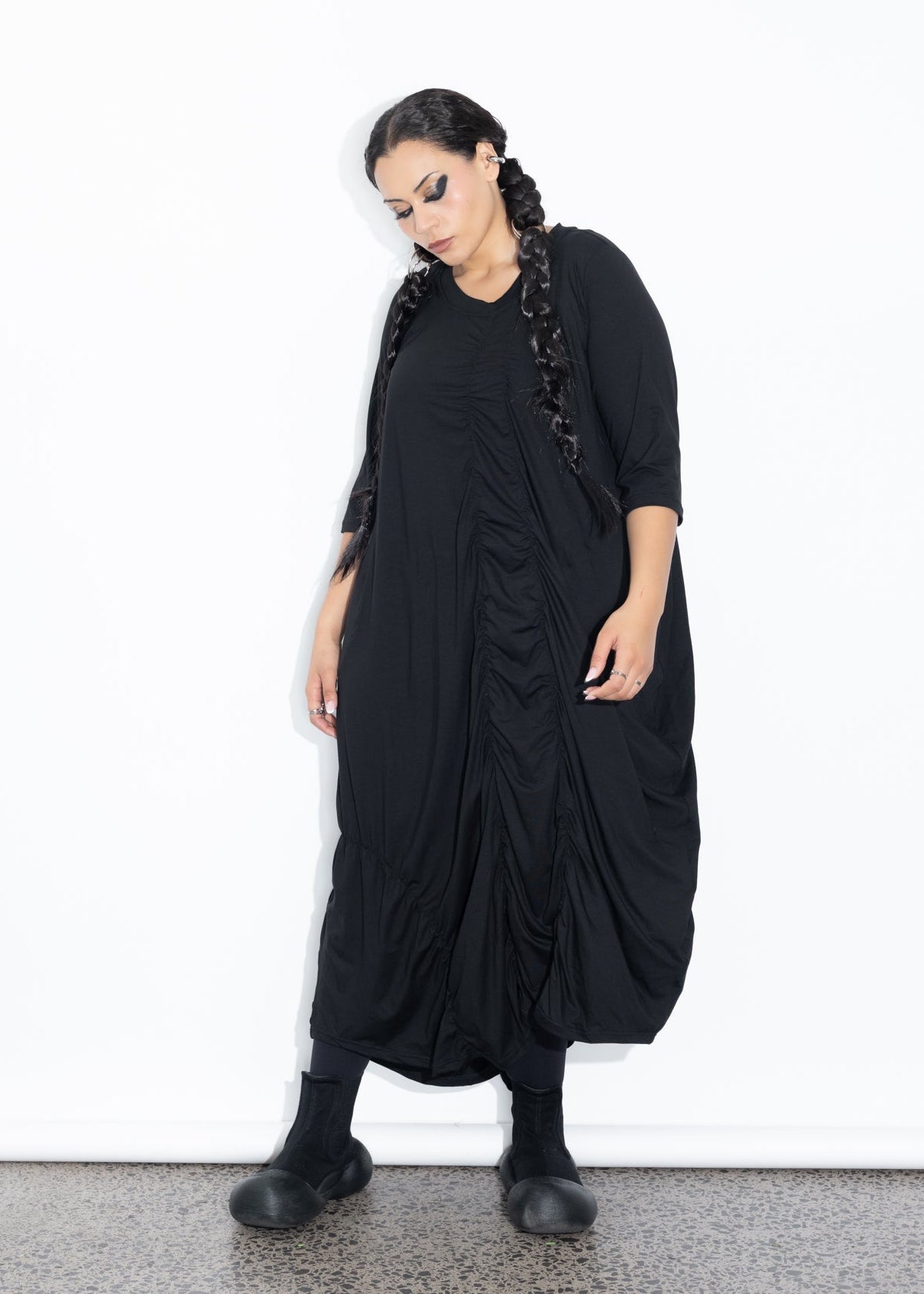 Marley Dress - Black Merino