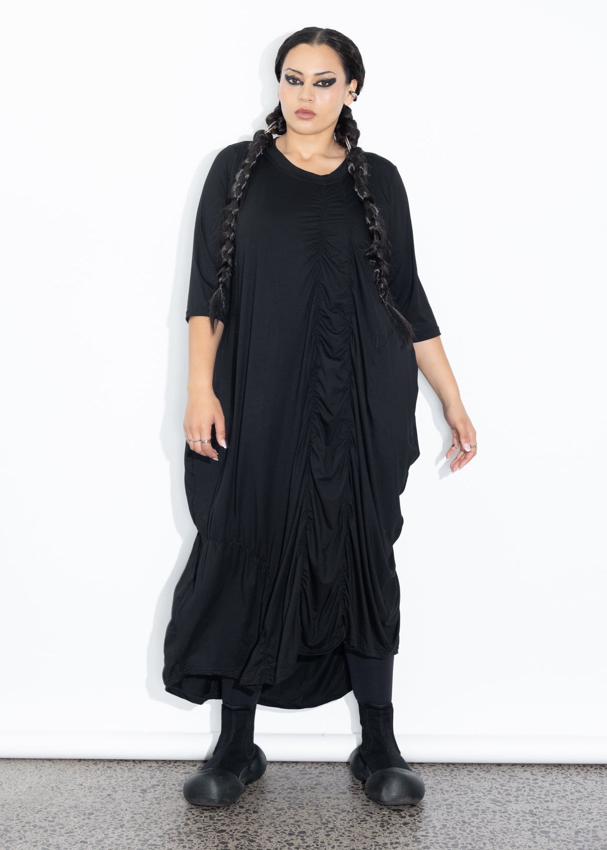 Marley Dress - Black Merino