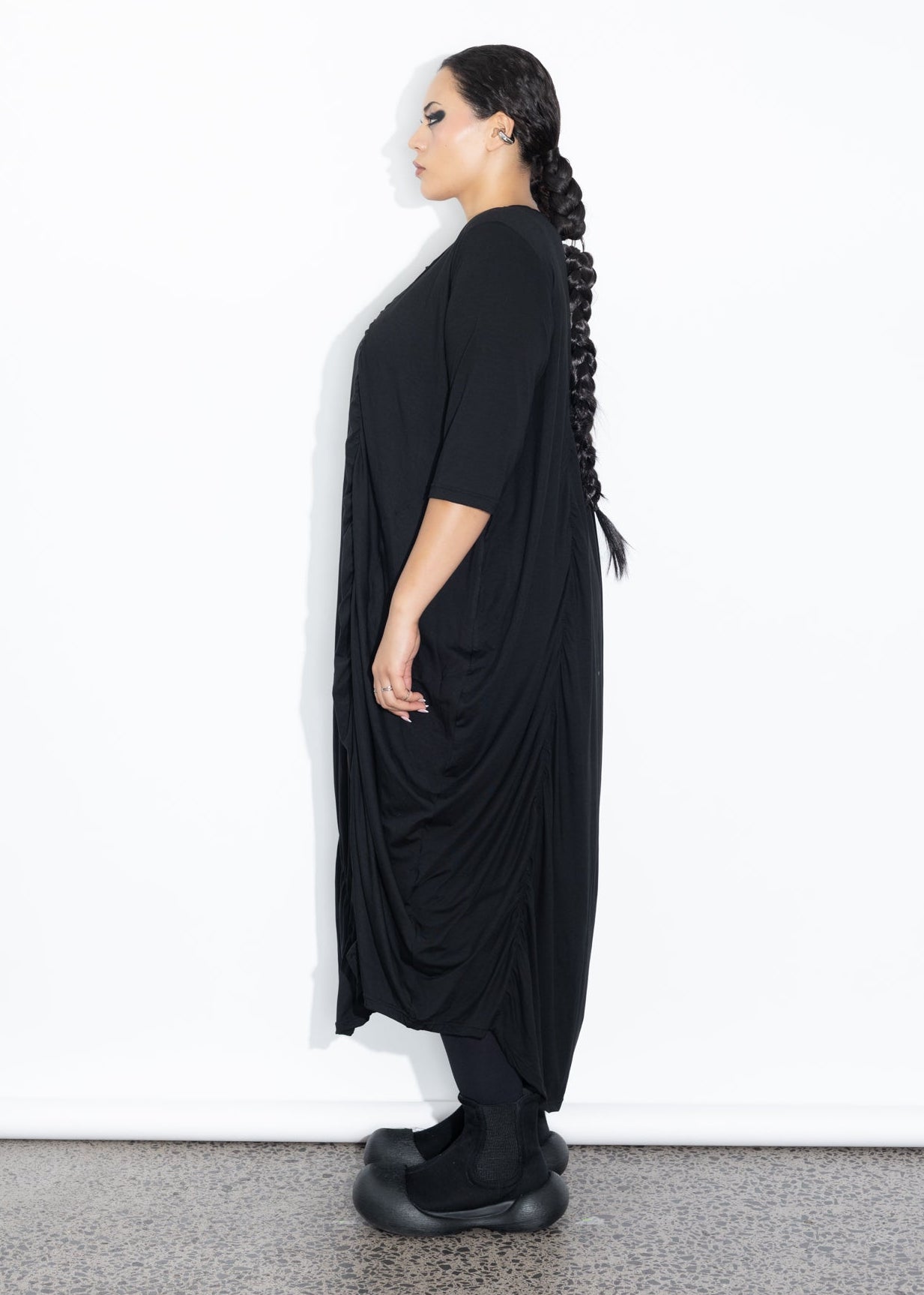 Marley Dress - Black Merino