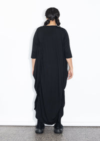 Marley Dress - Black Merino