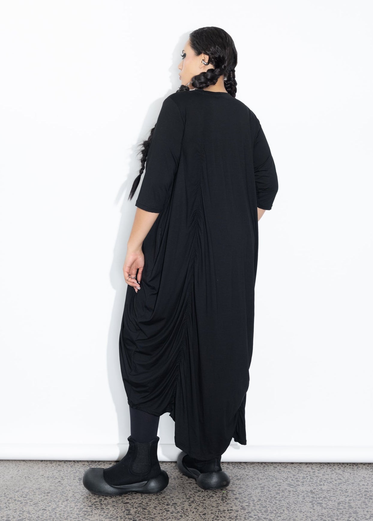 Marley Dress - Black Merino