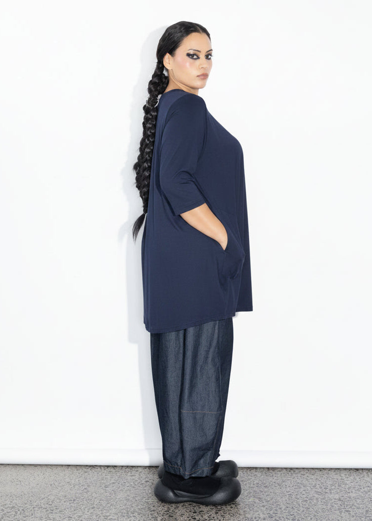 Marley Tee - Navy Merino