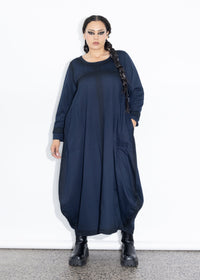 Muse Dress - Navy Spray