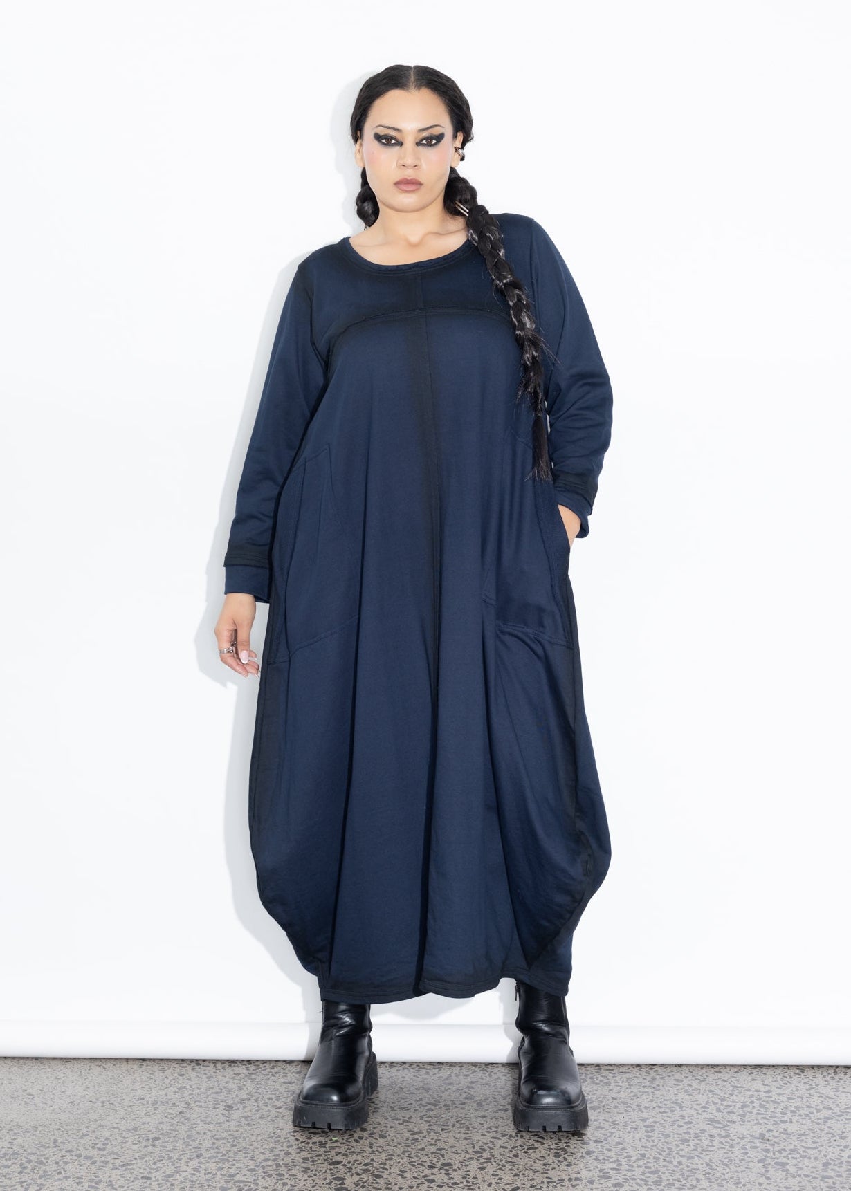 Muse Dress - Navy Spray