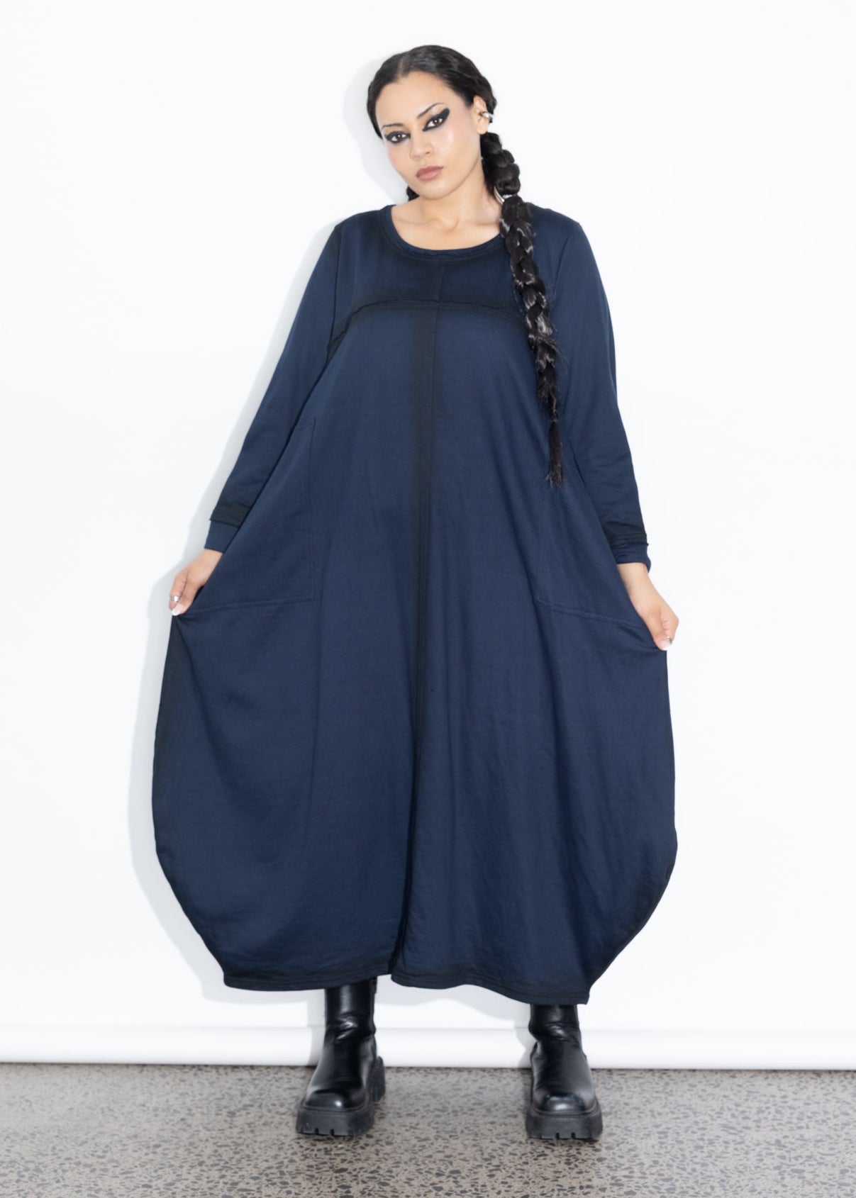 Muse Dress - Navy Spray