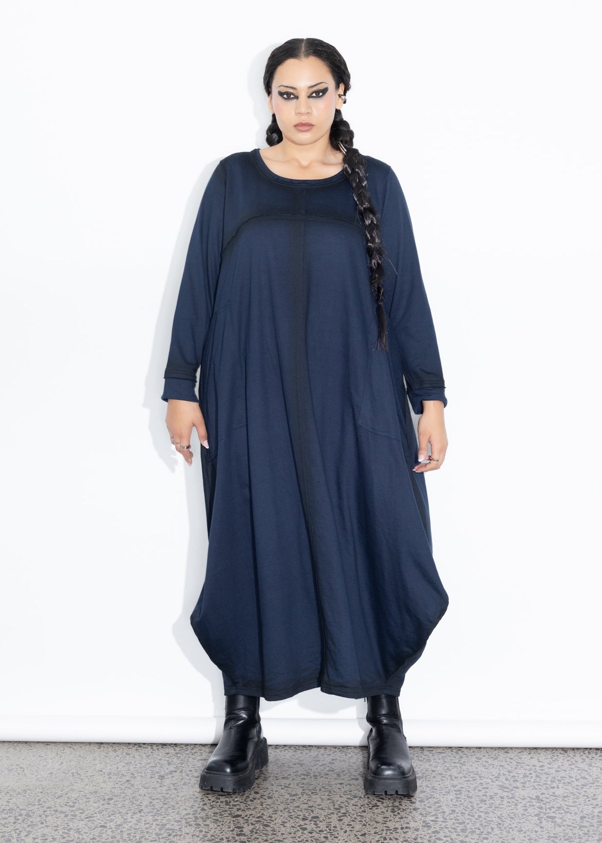 Muse Dress - Navy Spray
