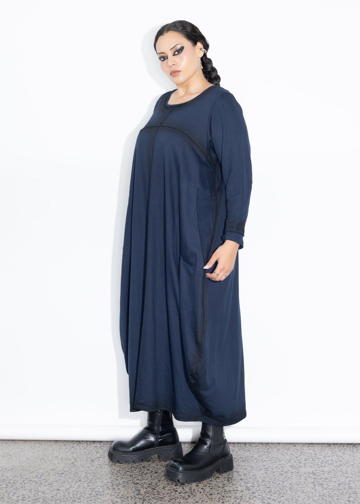 Muse Dress - Navy Spray