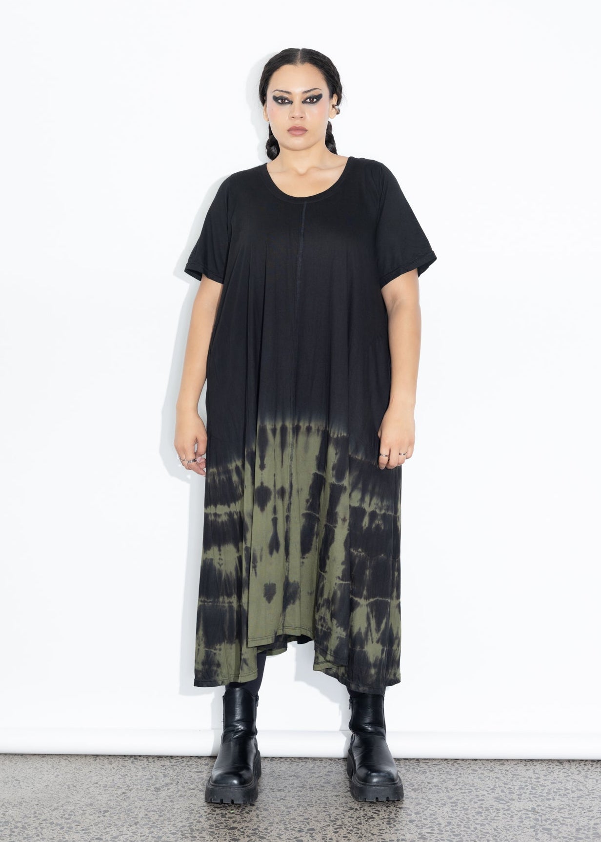 Colleen Dress - Green Tie Dye