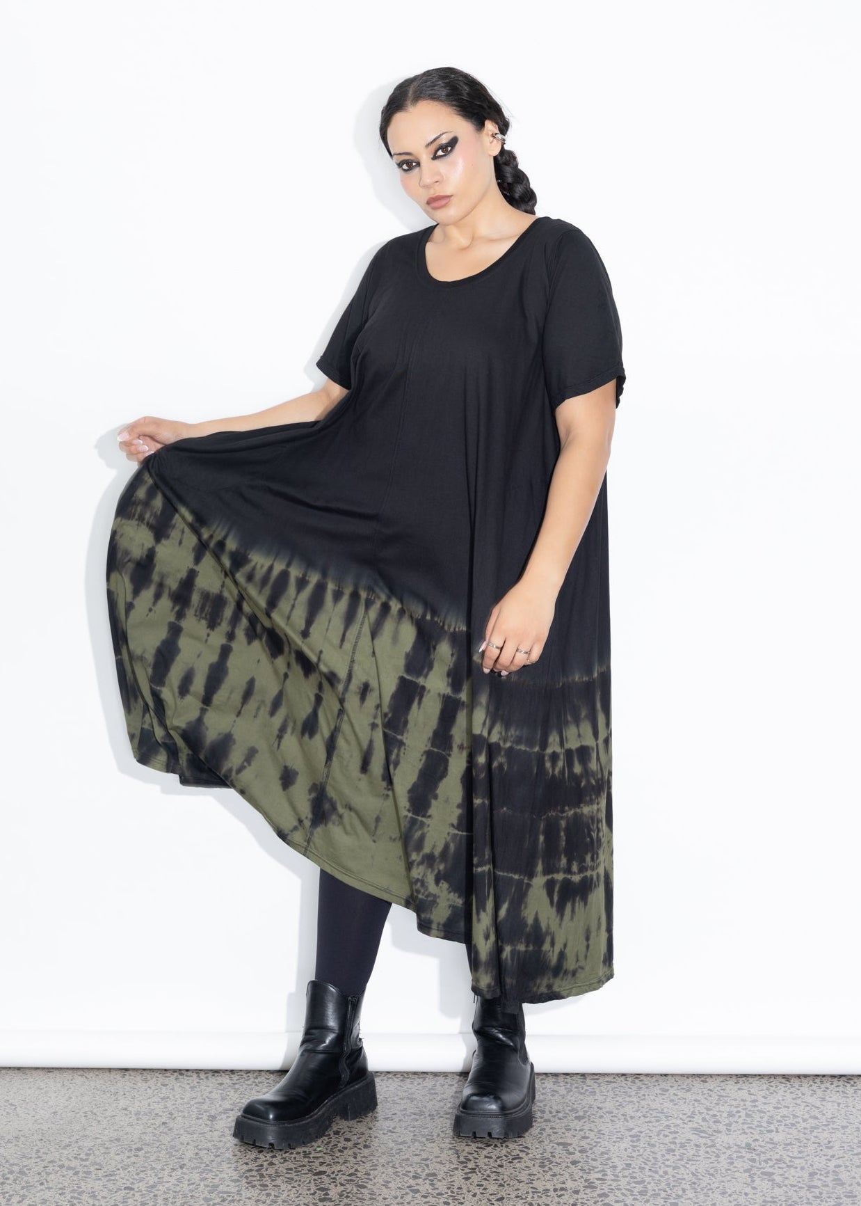 Colleen Dress - Green Tie Dye