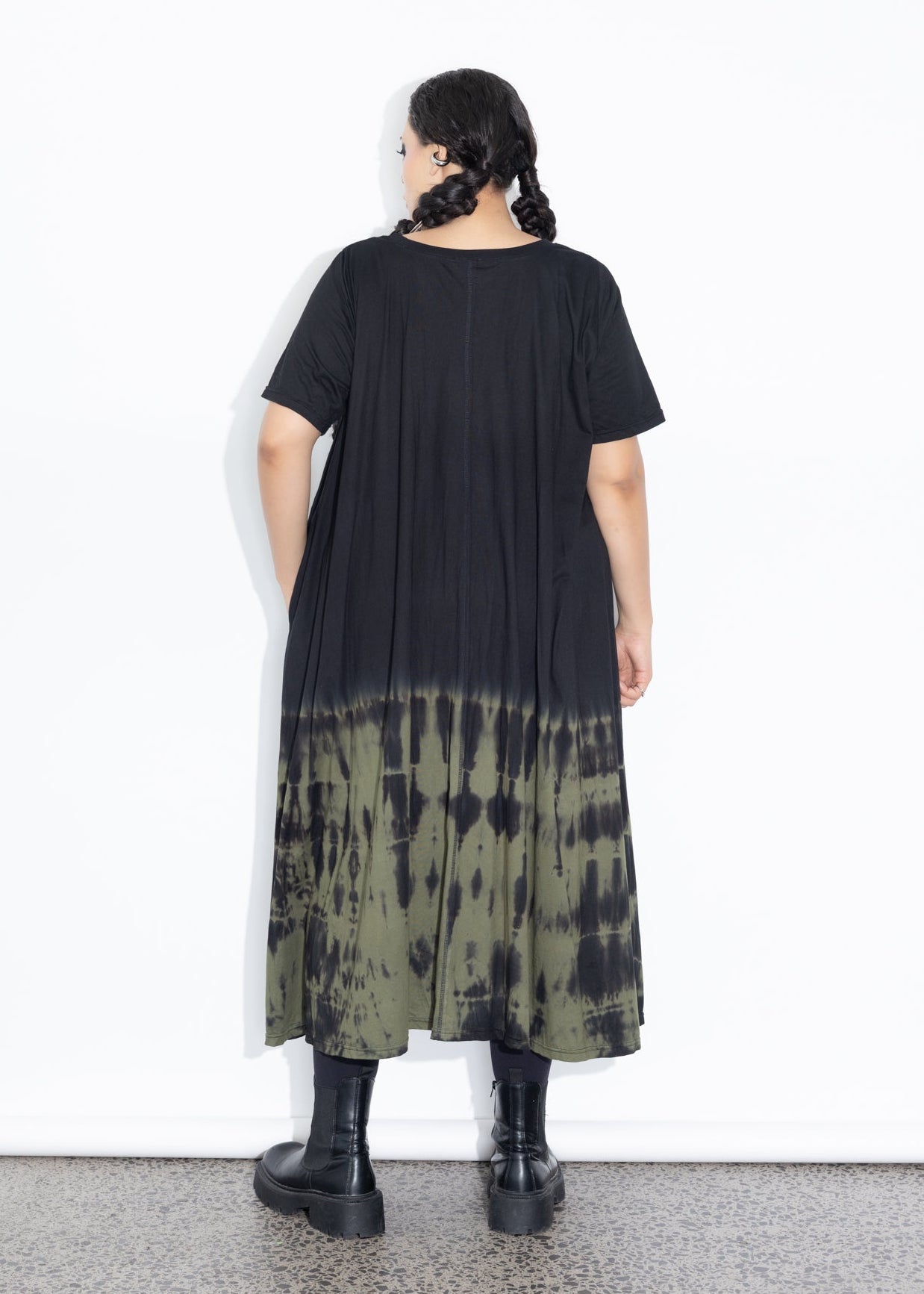 Colleen Dress - Green Tie Dye