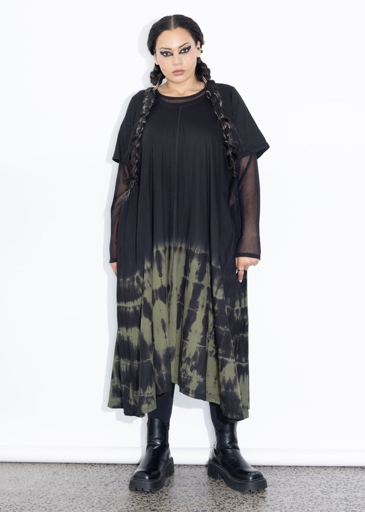 Colleen Dress - Green Tie Dye
