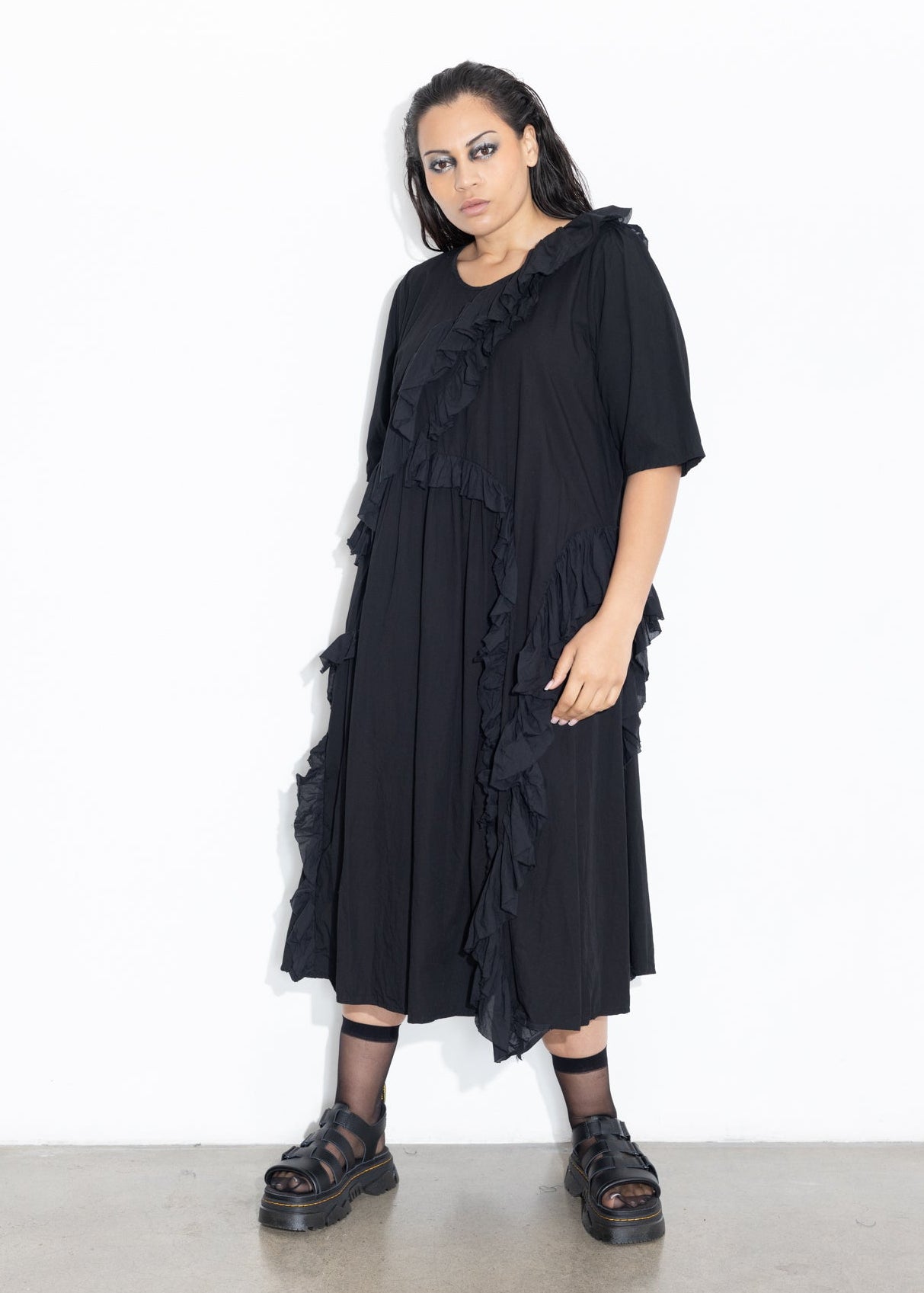 Ruffles Dress - Black