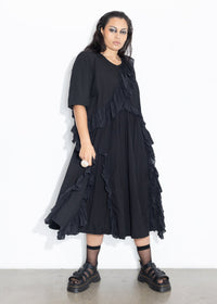 Ruffles Dress - Black