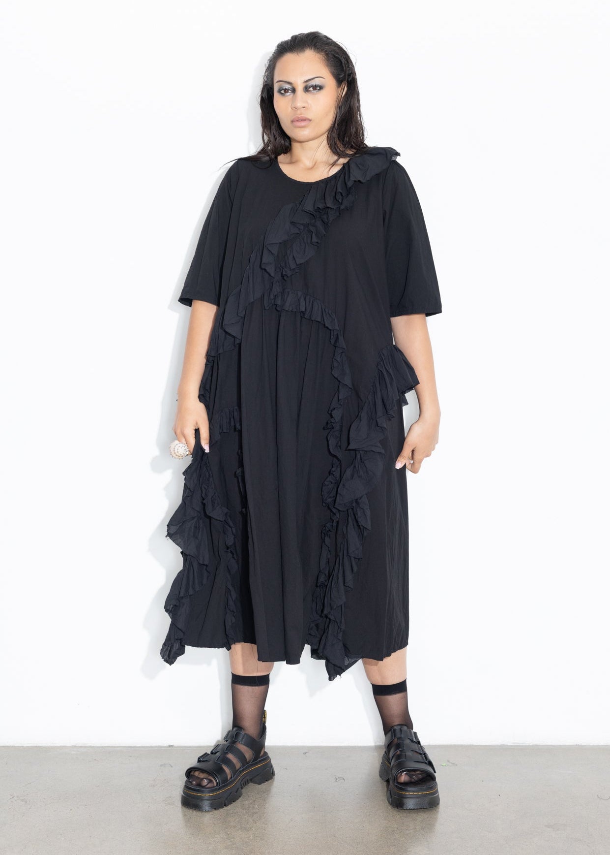 Ruffles Dress - Black