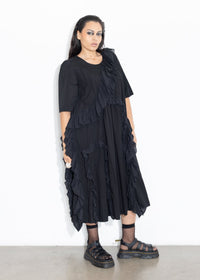 Ruffles Dress - Black