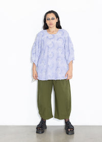 Lantern Top - Blue Stripe